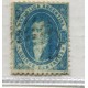 ARGENTINA 1864 GJ 24 RIVADAVIA DE 15 Cts. ESTAMPILLA CON VARIEDAD PARTE INFERIOR CON FALTA DE TINTA, FILIGRANA RAYA Y HERMOSO COLOR